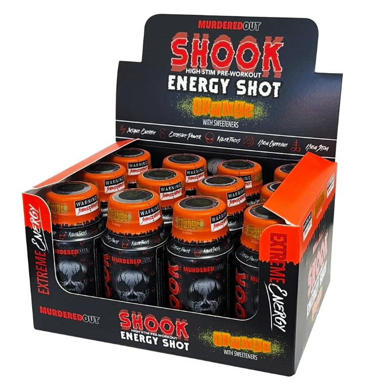 Murdered Out Shook Energy Shot 12 x 60ml Orange